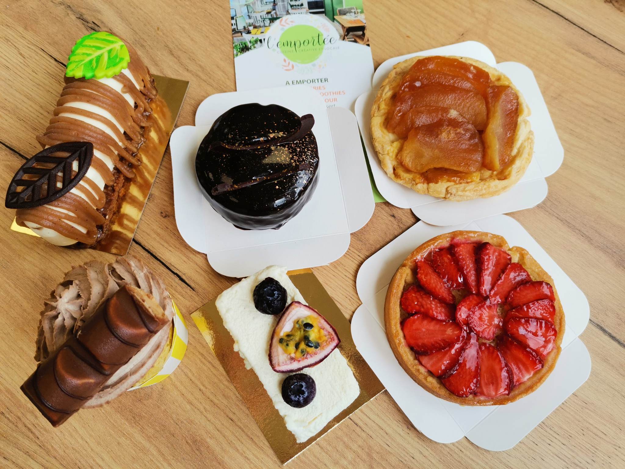 Exemple de patisseries de l'emportée